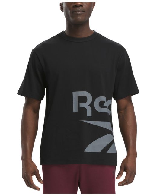 Reebok Regular-Fit Side Vector Logo Graphic T-Shirt