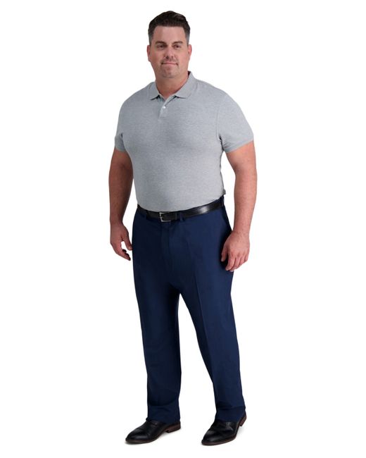 Haggar Big Tall Premium Comfort Stretch Classic-Fit Solid Flat Front Dress Pants