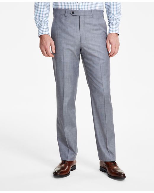 Michael Kors Classic-Fit Wool-Blend Stretch Solid Suit Pants