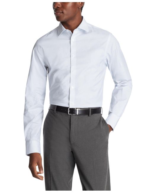 Calvin Klein Refined Cotton Stretch Slim Fit Dress Shirt