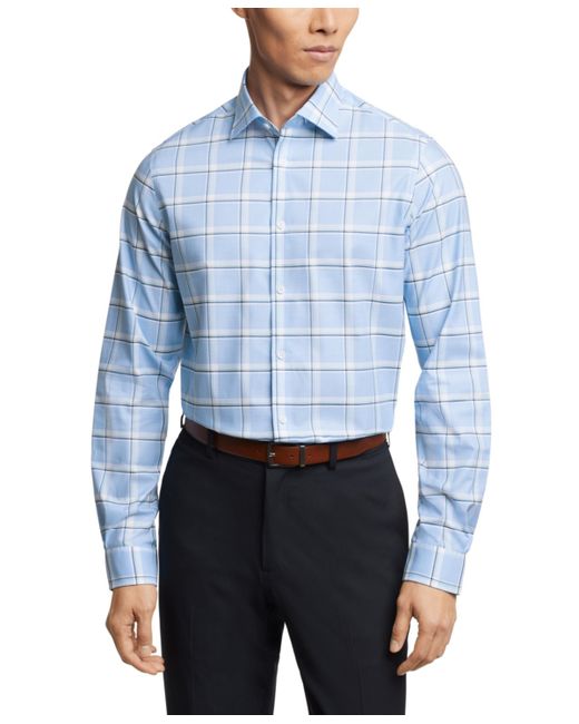 Michael Kors Regular Fit Comfort Stretch Plaid Dress Shirt