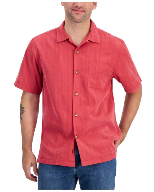 Tommy Bahama Coconut Point Tide Vista IslandZone Moisture-Wicking Dotted Stripe Button-Down Camp Shirt