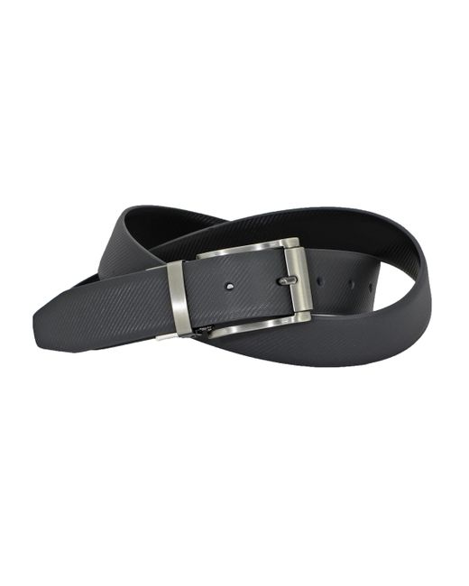 Duchamp London Leather Reversible Dress Belt Black