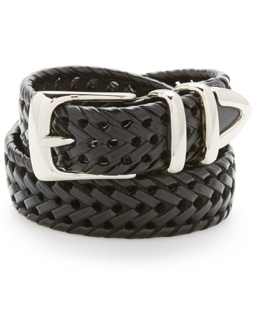 Perry Ellis Portfolio Leather Braided Belt