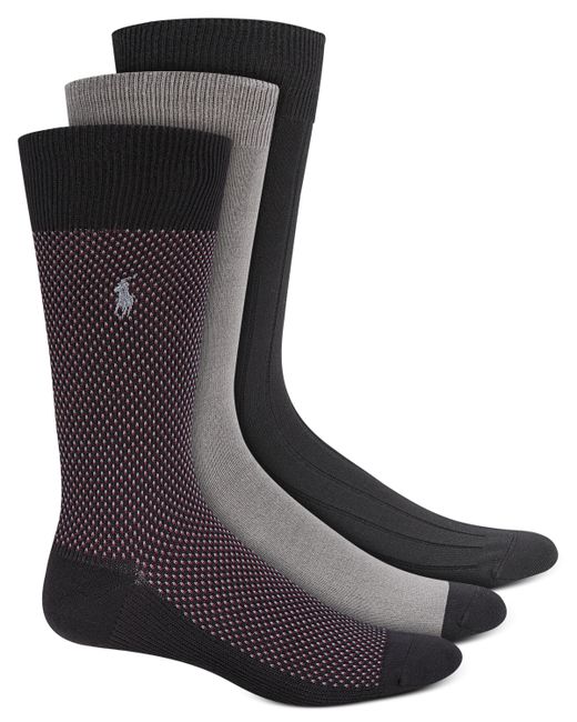 Polo Ralph Lauren Birdseye Dress Socks 3 Pack