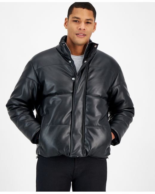 I.N.C. International Concepts Quilted Faux-Leather Puffer Jacket Created for