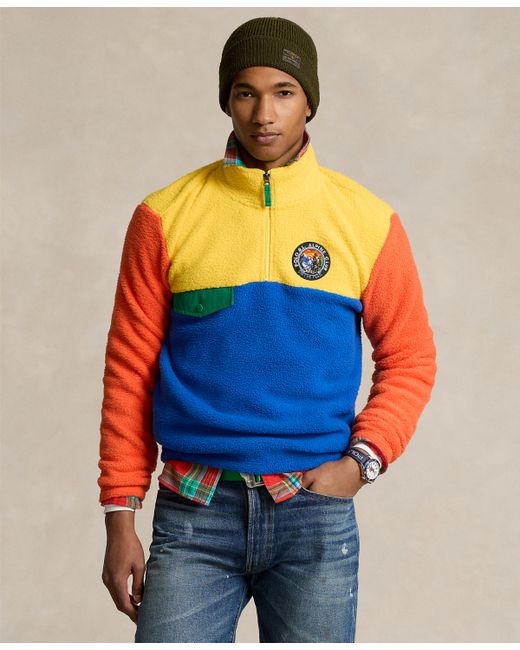Polo Ralph Lauren Colorblocked Fleece Pullover Sweatshirt