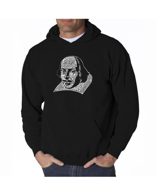 La Pop Art Word Art Hooded Sweatshirt Shakespeare