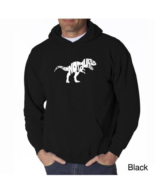 La Pop Art Word Art Hooded Sweatshirt Tyrannosaurus Rex