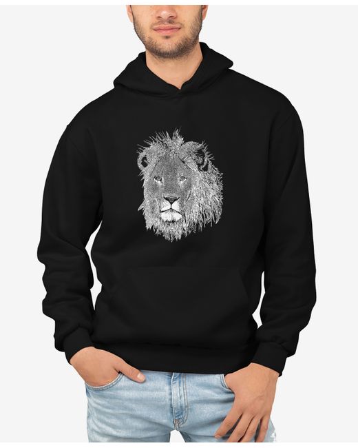 La Pop Art Word Art Lion Hooded Sweatshirt