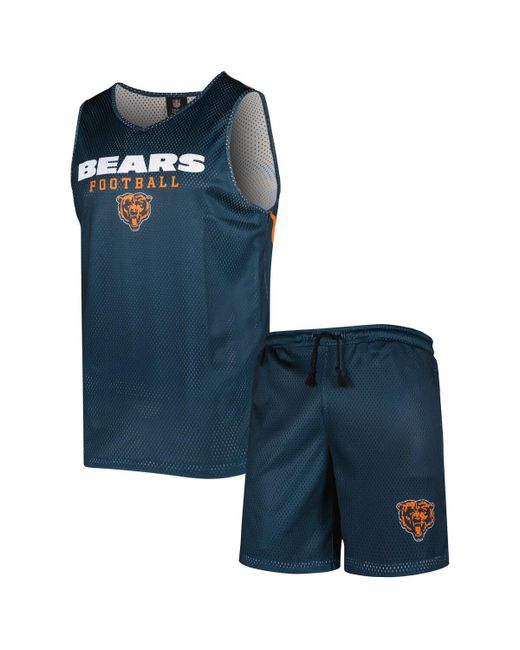 Foco Chicago Bears Colorblock Mesh V-Neck and Shorts Set