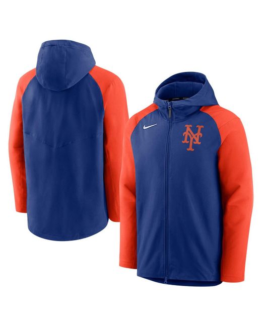 Nike and New York Mets Authentic Collection Full-Zip Hoodie Performance Jacket