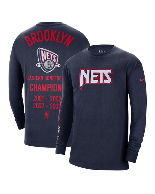 Nike Brooklyn Nets 2021/22 City Edition Courtside Heavyweight Moments Long Sleeve T-shirt