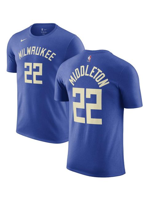 Nike Khris Middleton Milwaukee Bucks 2022/23 City Edition Name and Number T-shirt