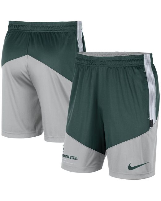 Nike Gray Michigan State Spartans Team Performance Knit Shorts