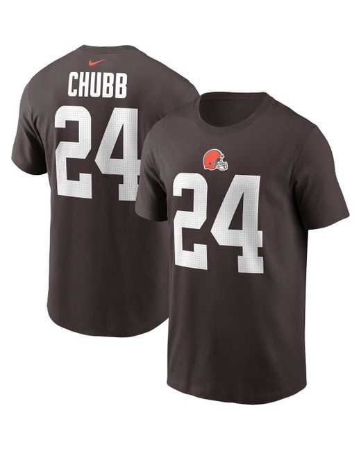 Nike Nick Chubb Cleveland Browns Player Name and Number T-shirt