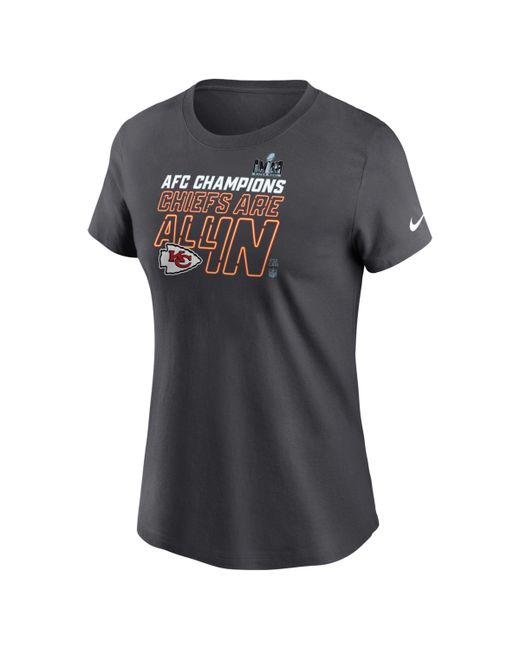 Nike Kansas City Chiefs 2023 Afc Champions Locker Room Trophy Collection T-shirt