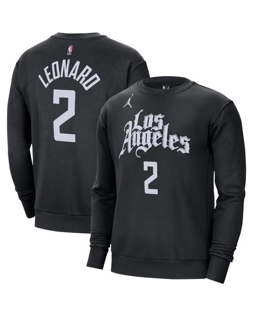 Jordan Kawhi Leonard La Clippers Statement Name and Number Pullover Sweatshirt