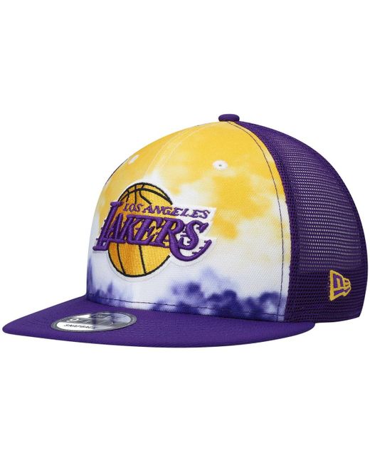 New Era Los Angeles Lakers Hazy Trucker 9FIFTY Snapback Hat