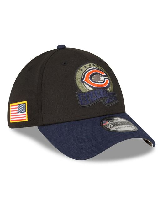 New Era Navy Chicago Bears 2022 Salute To Service 39THIRTY Flex Hat