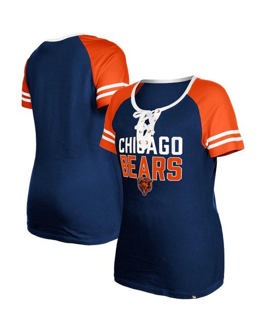 New Era Chicago Bears Raglan Lace-Up T-shirt