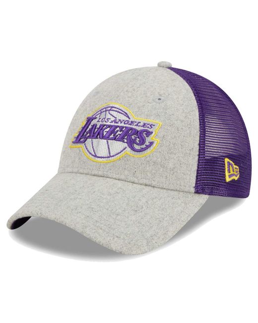 New Era Purple Los Angeles Lakers Pop Trucker 9FORTY Adjustable Hat