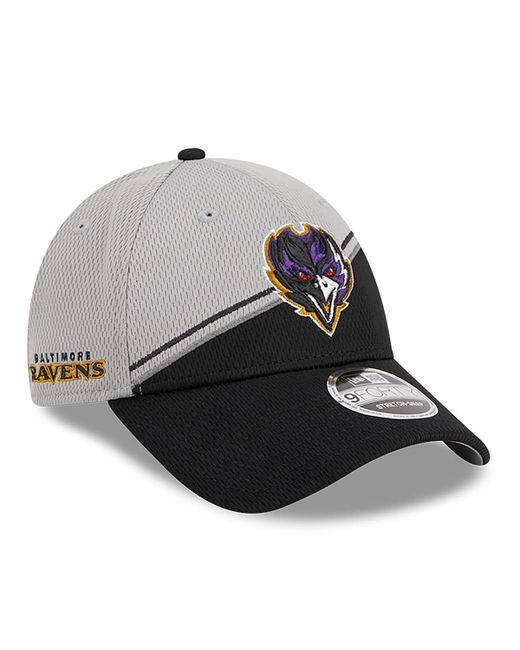 New Era Black Baltimore Ravens 2023 Sideline 9FORTY Adjustable Hat