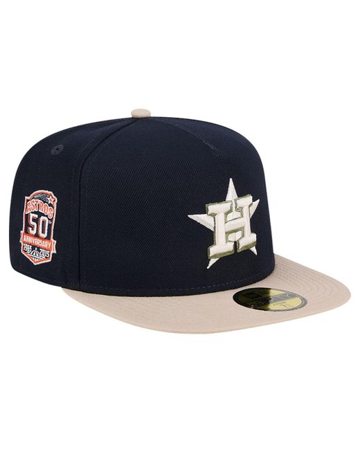 New Era Houston Astros Canvas A-Frame 59FIFTY Fitted Hat