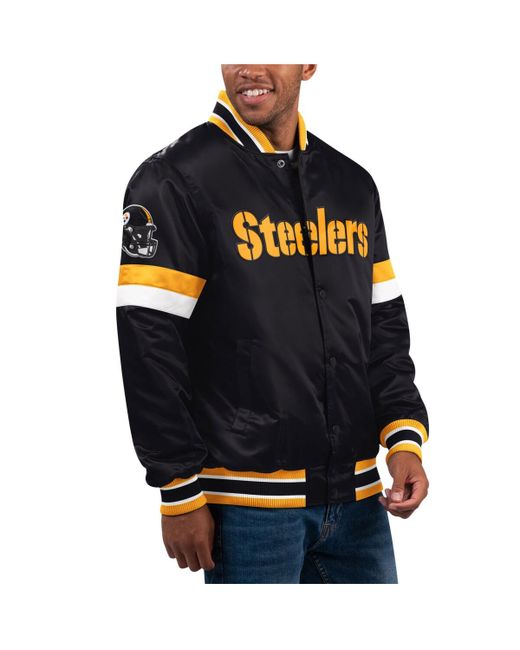 Starter Pittsburgh Steelers Home Game Satin Full-Snap Varsity Jacket