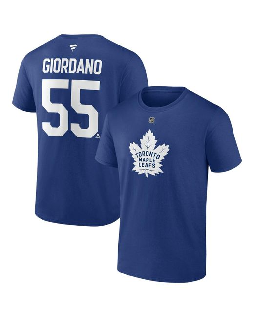 Fanatics Mark Giordano Toronto Maple Leafs Authentic Stack Name and Number T-shirt