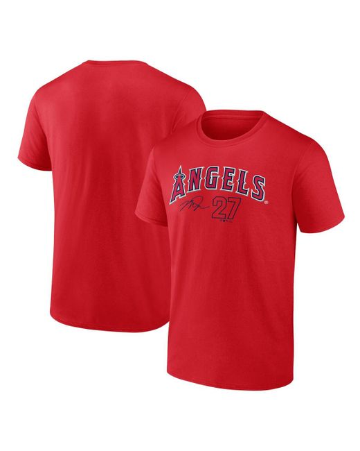 Fanatics Mike Trout Los Angeles Angels Player Name and Number T-shirt