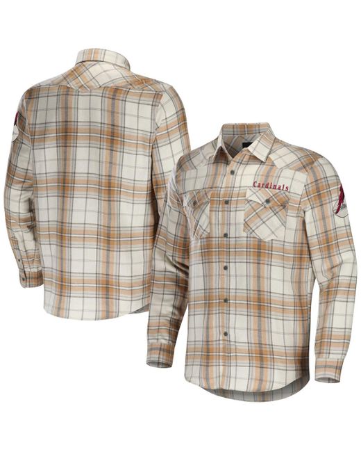 Fanatics Nfl X Darius Rucker Collection by Arizona Cardinals Flannel Long Sleeve Button-Up Shirt