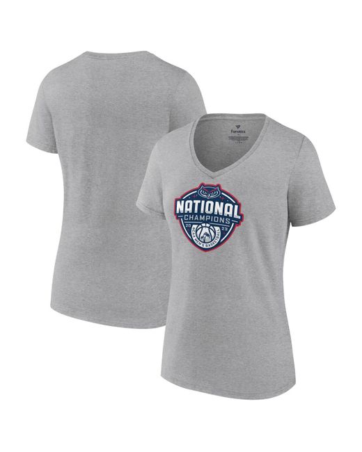Fanatics UConn Huskies 2023 Ncaa Basketball National Champions Logo V-Neck T-shirt