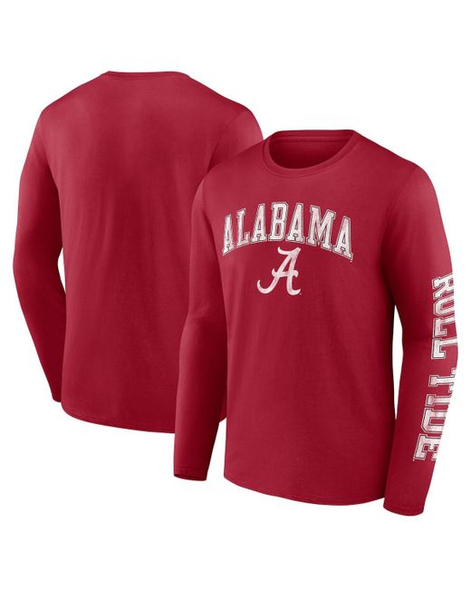 Fanatics Alabama Tide Distressed Arch Over Logo Long Sleeve T-shirt