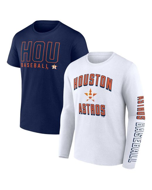 Fanatics White Houston Astros Two-Pack Combo T-shirt Set