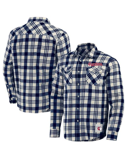 Fanatics Darius Rucker Collection by Cleveland Guardians Plaid Flannel Button-Up Shirt