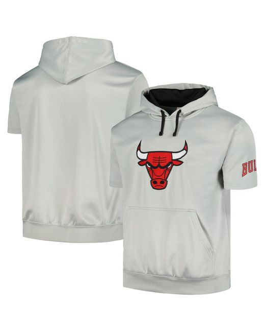 Fanatics Black Chicago Bulls Short Sleeve Pullover Hoodie