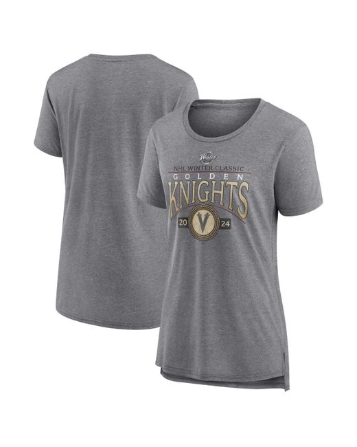 Fanatics Vegas Golden Knights 2024 Nhl Winter Classic Distressed Tri-Blend T-shirt