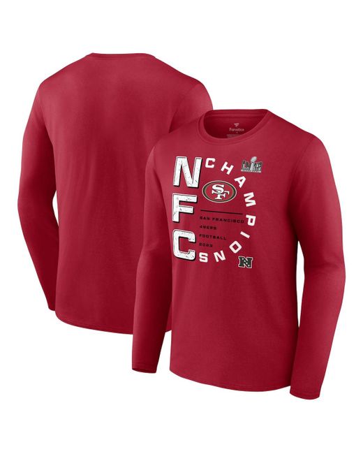 Fanatics San Francisco 49ers 2023 Nfc Champions Right Side Draw Long Sleeve T-shirt
