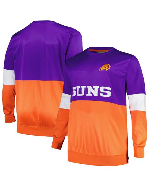 Fanatics Orange Phoenix Suns Big and Tall Split Pullover Sweatshirt