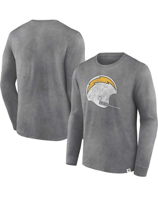Fanatics Distressed Los Angeles Chargers Washed Primary Long Sleeve T-shirt