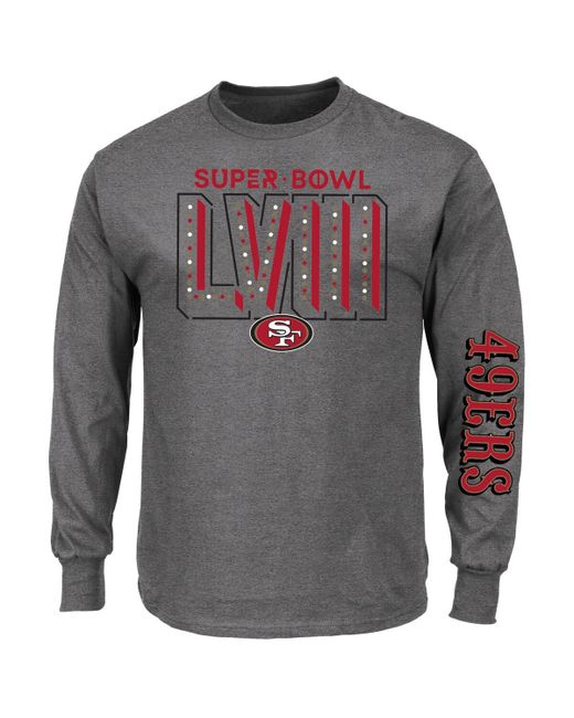 Fanatics San Francisco 49ers Super Bowl Lviii Big and Tall Long Sleeve T-shirt
