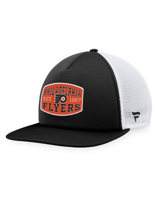 Fanatics White Philadelphia Flyers Foam Front Patch Trucker Snapback Hat