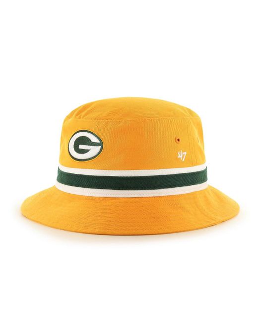 '47 Brand 47 Brand Green Bay Packers Striped Bucket Hat
