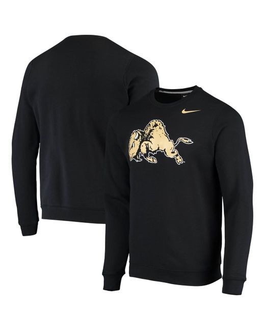 Nike Distressed Colorado Buffaloes Vintage-Like School Logo Pullover Sweatshirt
