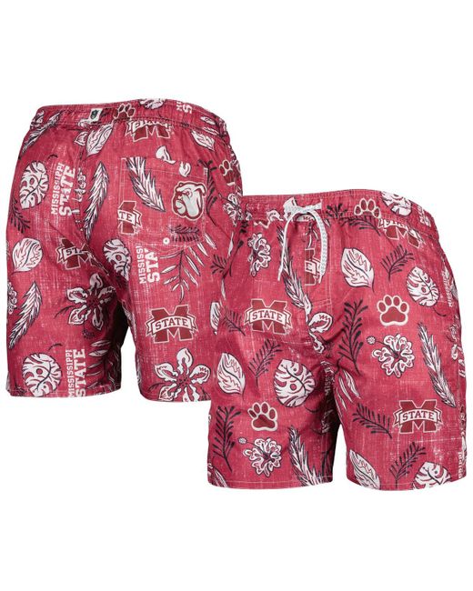 Wes & Willy Mississippi State Bulldogs Vintage-Like Swim Trunks