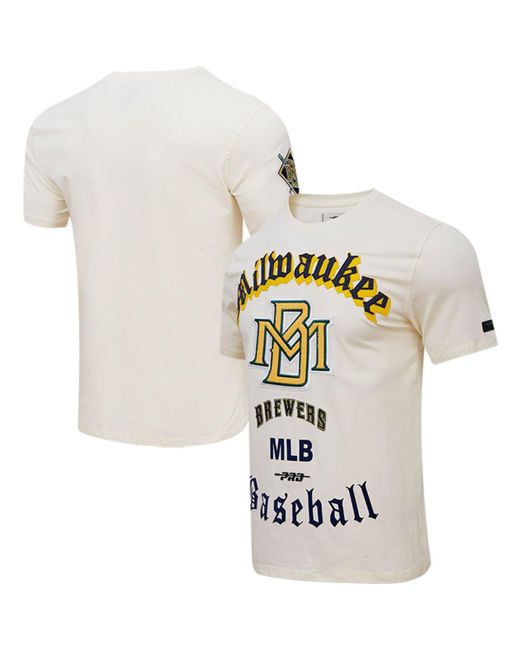 Pro Standard Milwaukee Brewers Cooperstown Collection Old English T-shirt