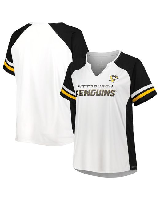 Profile Pittsburgh Penguins Plus Notch Neck Raglan T-shirt