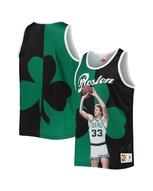 Mitchell & Ness Larry Bird and Black Boston Celtics Sublimated Player Tank Top