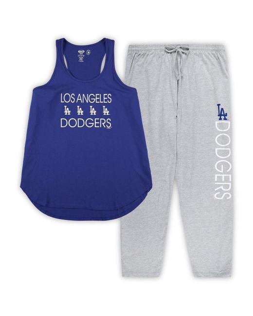 Concepts Sport Heather Los Angeles Dodgers Plus Meter Tank Top and Pants Sleep Set
